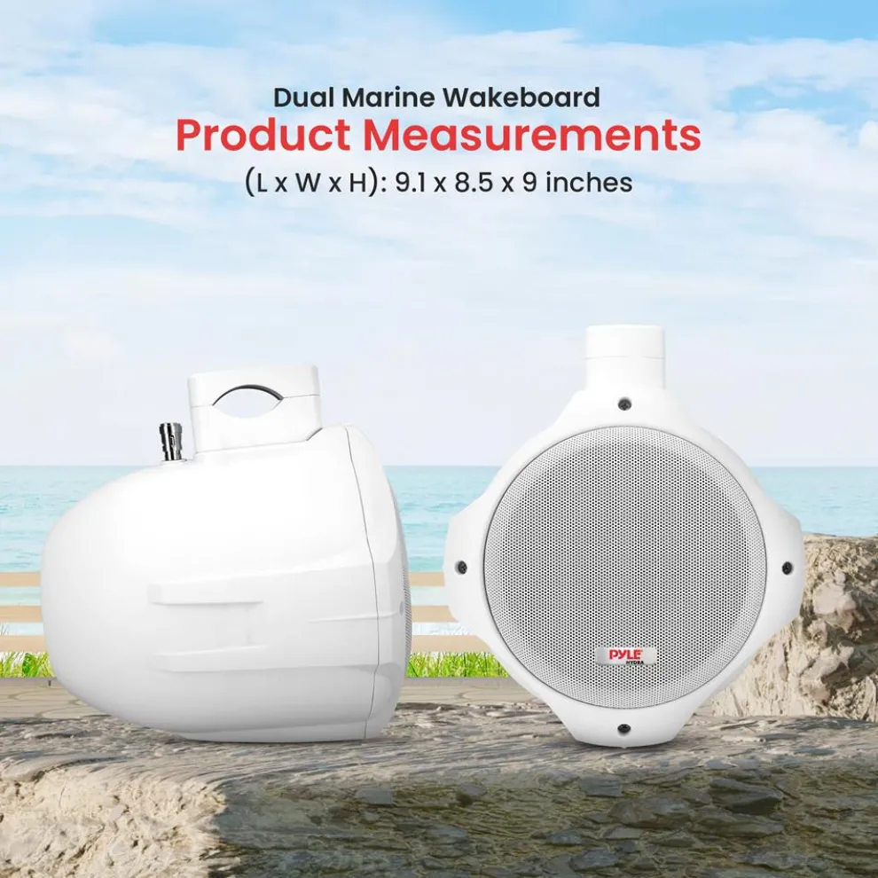 Waterproof Marine Speakers 200W ABS Construction White