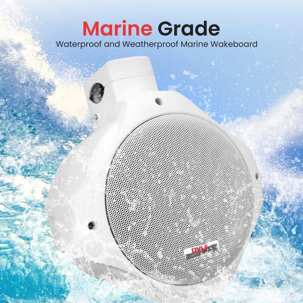 Waterproof Marine Speakers 200W ABS Construction White