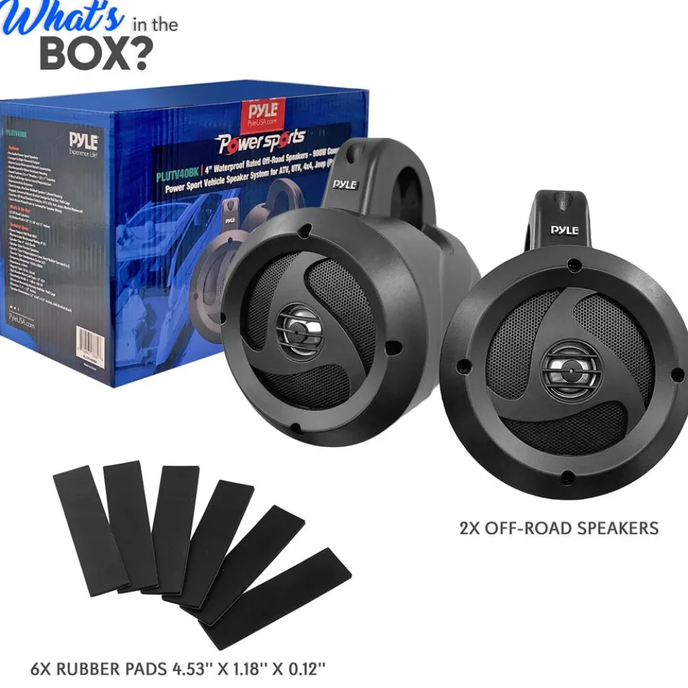 Waterproof Off-Road Speakers 900W Marine Grade 4