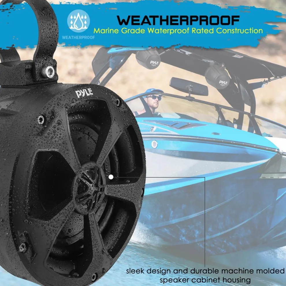Waterproof Off-Road Speakers 1000W Bluetooth Marine Grade 5.25