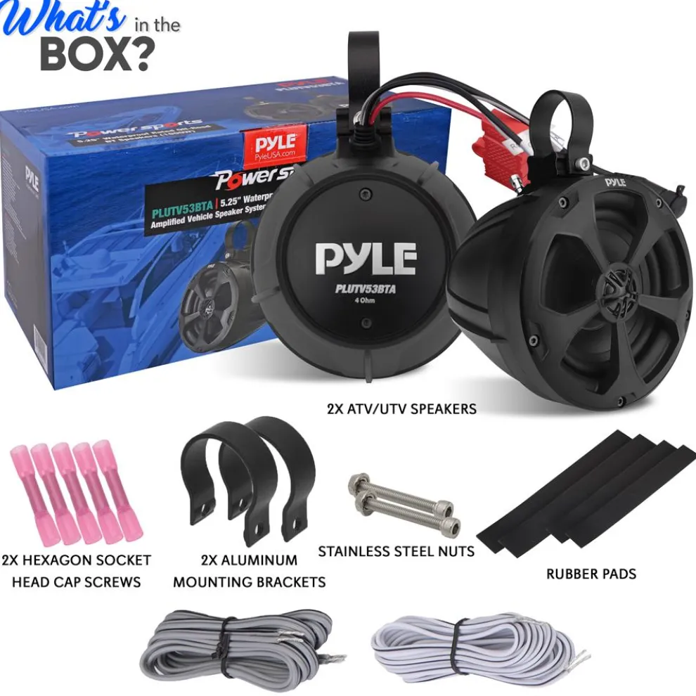 Waterproof Off-Road Speakers 1000W Bluetooth Marine Grade 5.25