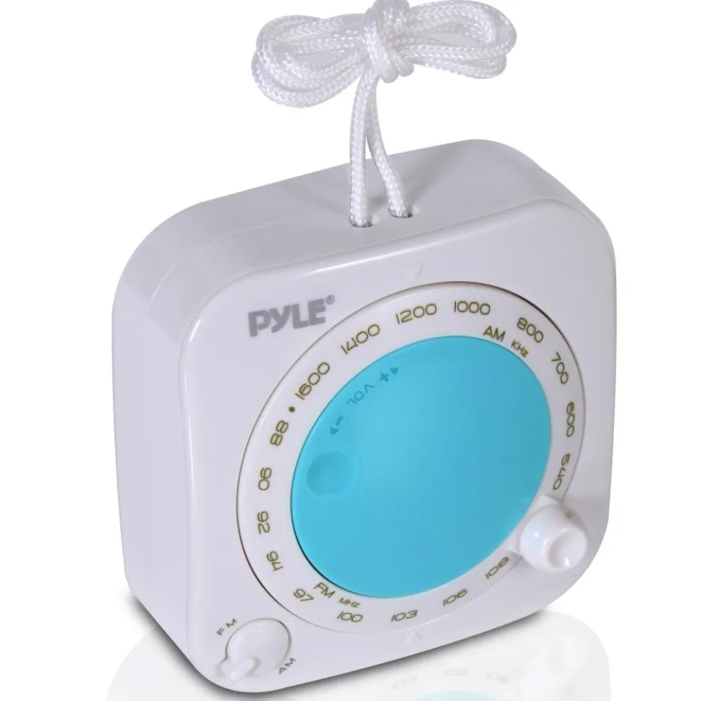Waterproof Shower Radio - Portable AM/FM with Hanging Strap