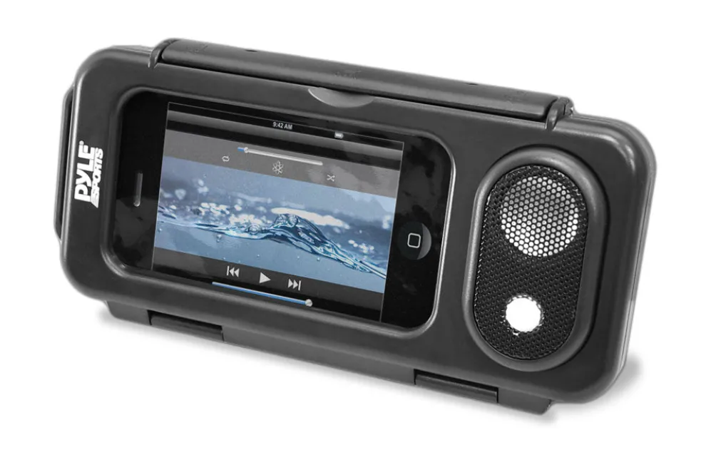 Waterproof Speaker Case - Amplifies Sound - Touchscreen Use - Black