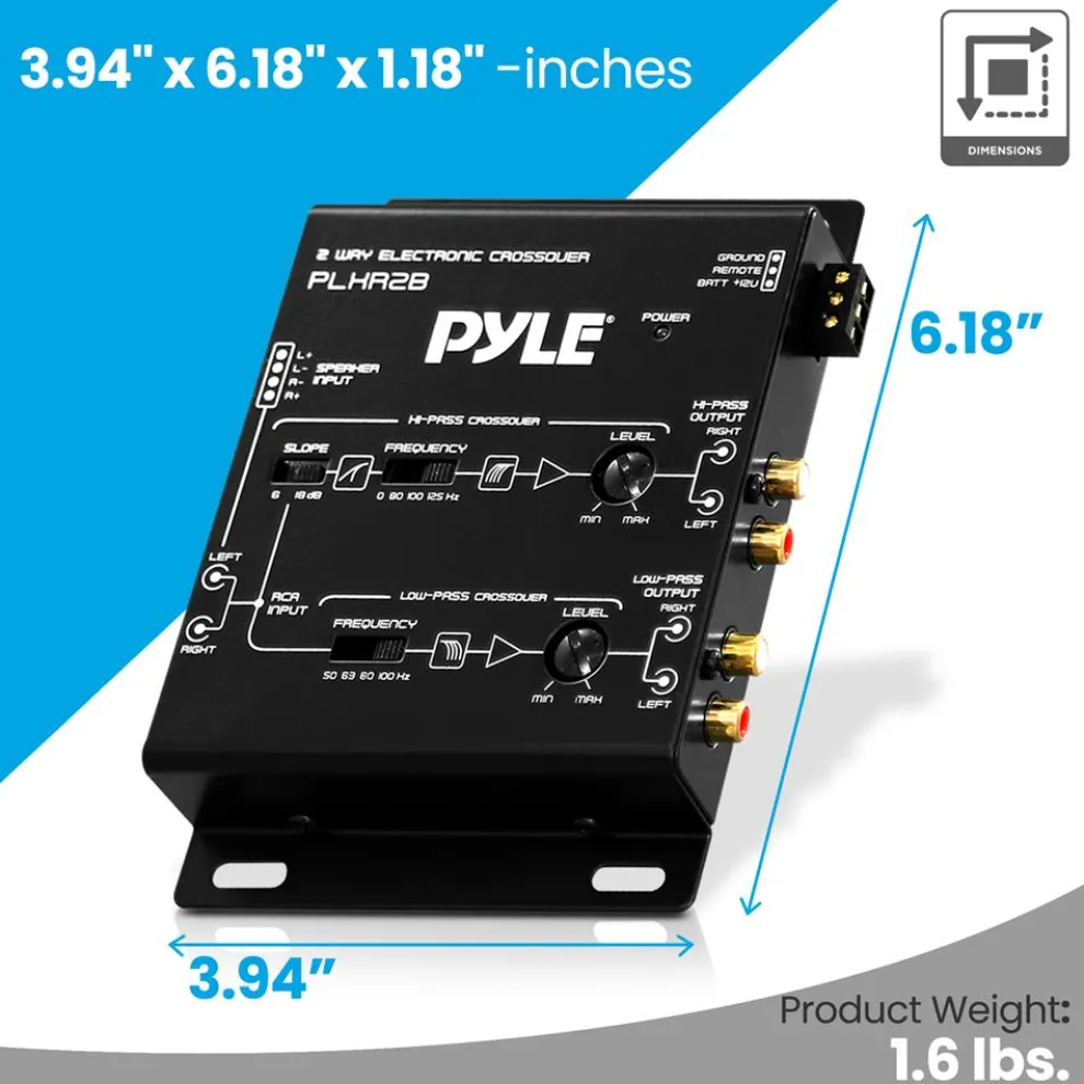 2-Way Audio Crossover Network - Enhanced Sound - Independent Output Control