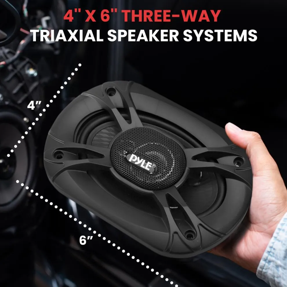 3-Way Car Stereo Speakers 300W Low Distortion Triaxial Black