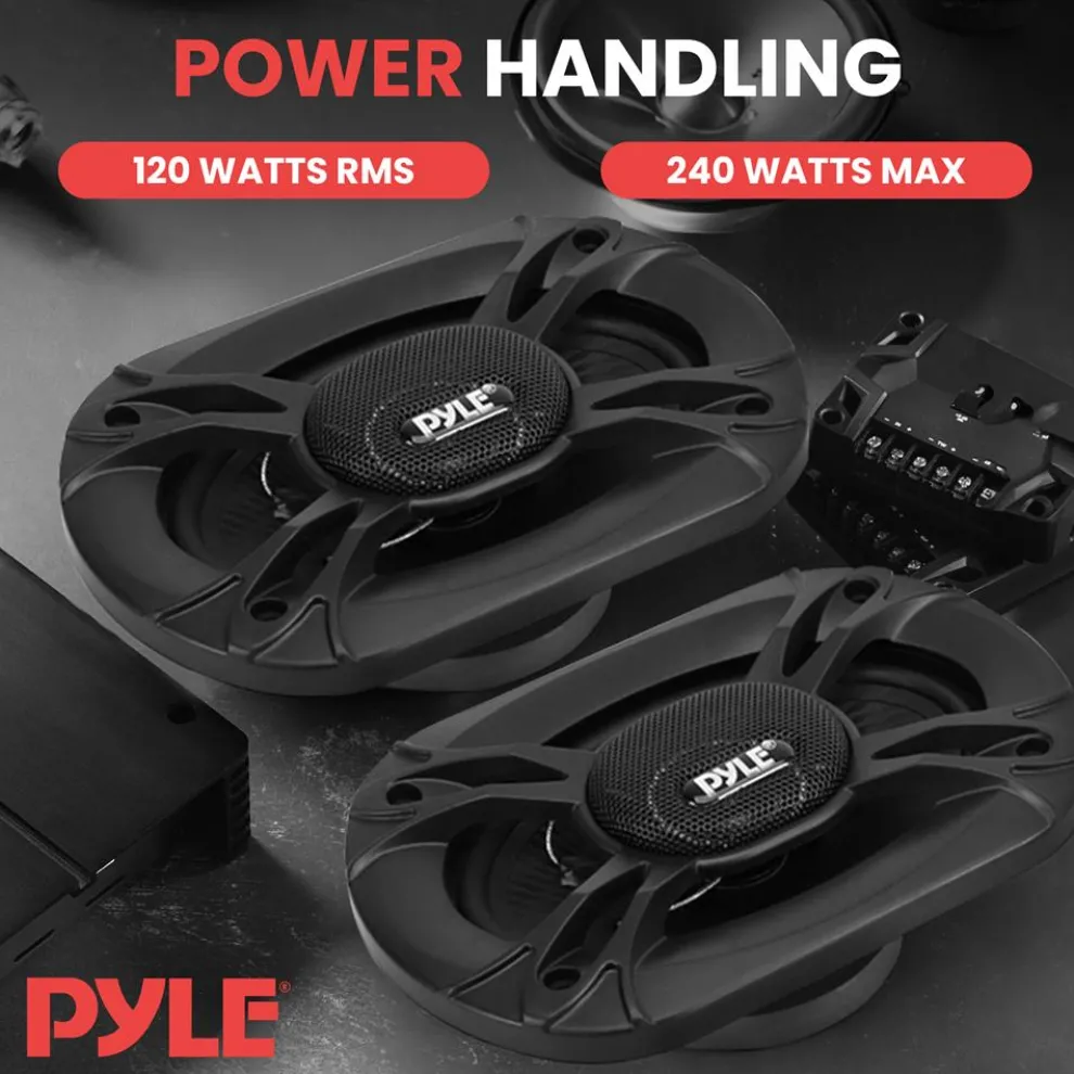 3-Way Car Stereo Speakers 300W Low Distortion Triaxial Black