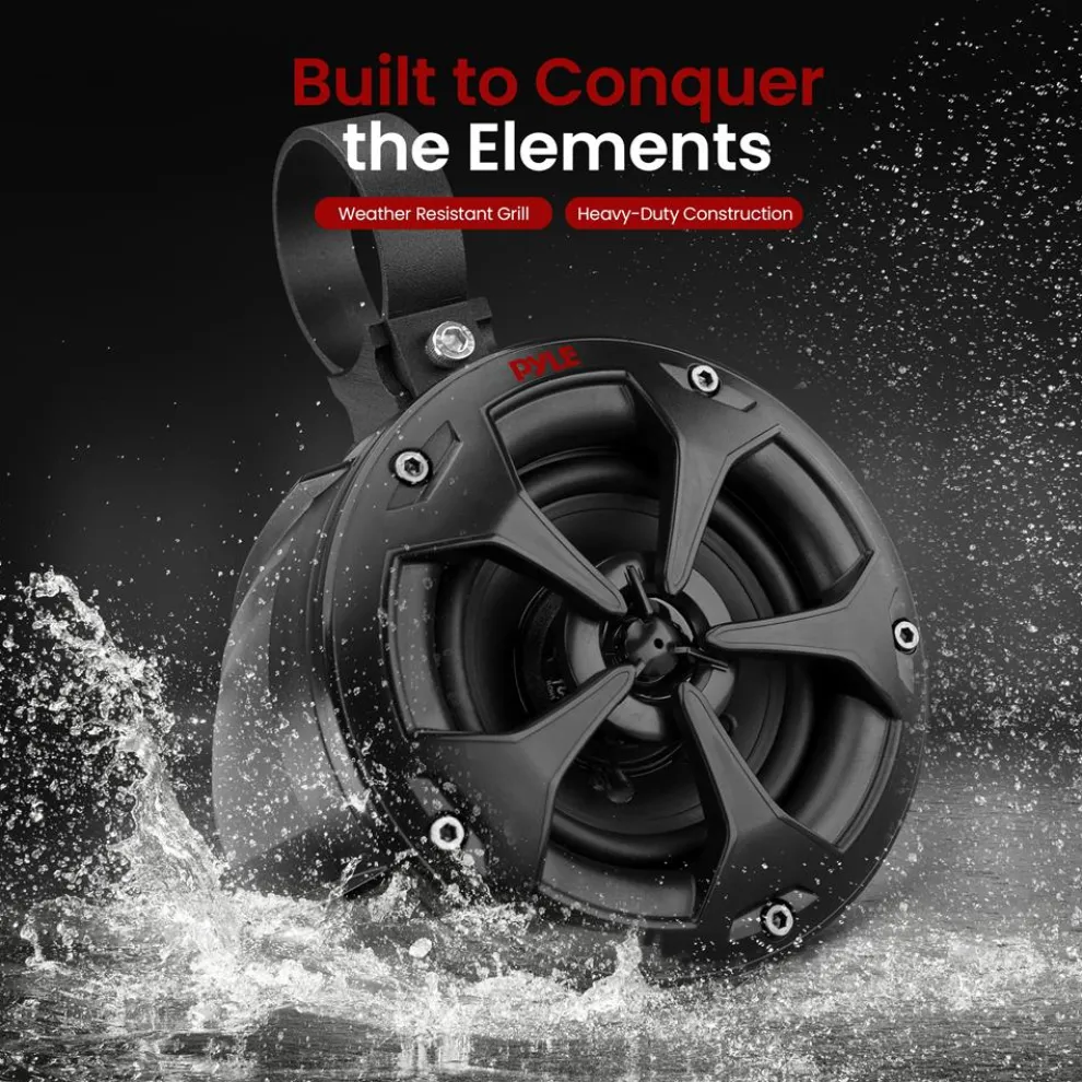 2-Way Waterproof Off-Road Speakers 800W Marine Grade, 4