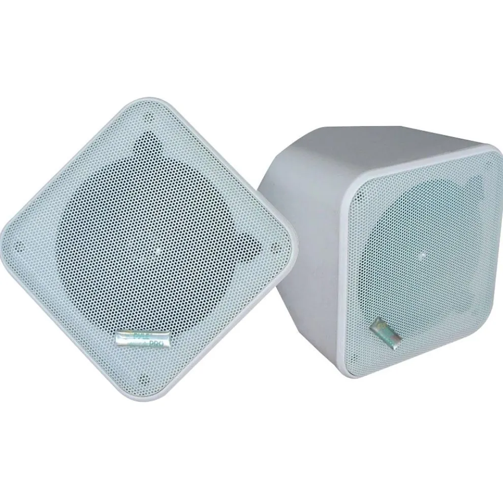 Weatherproof 2-Way Speakers, Max Bass, Marine Grade, White (Pair)