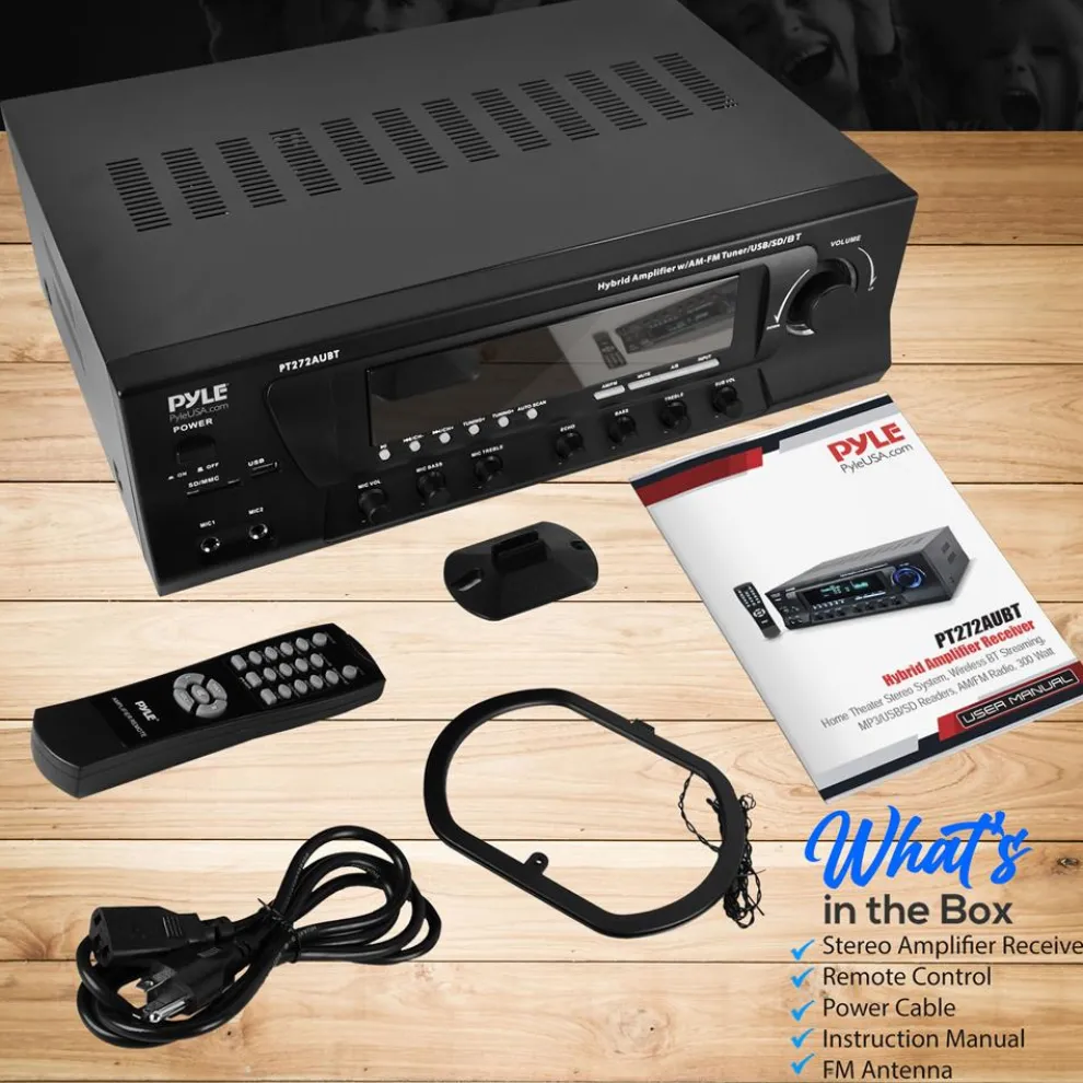 Wireless Bluetooth Amplifier 300W 4-Channel Home Theater Receiver