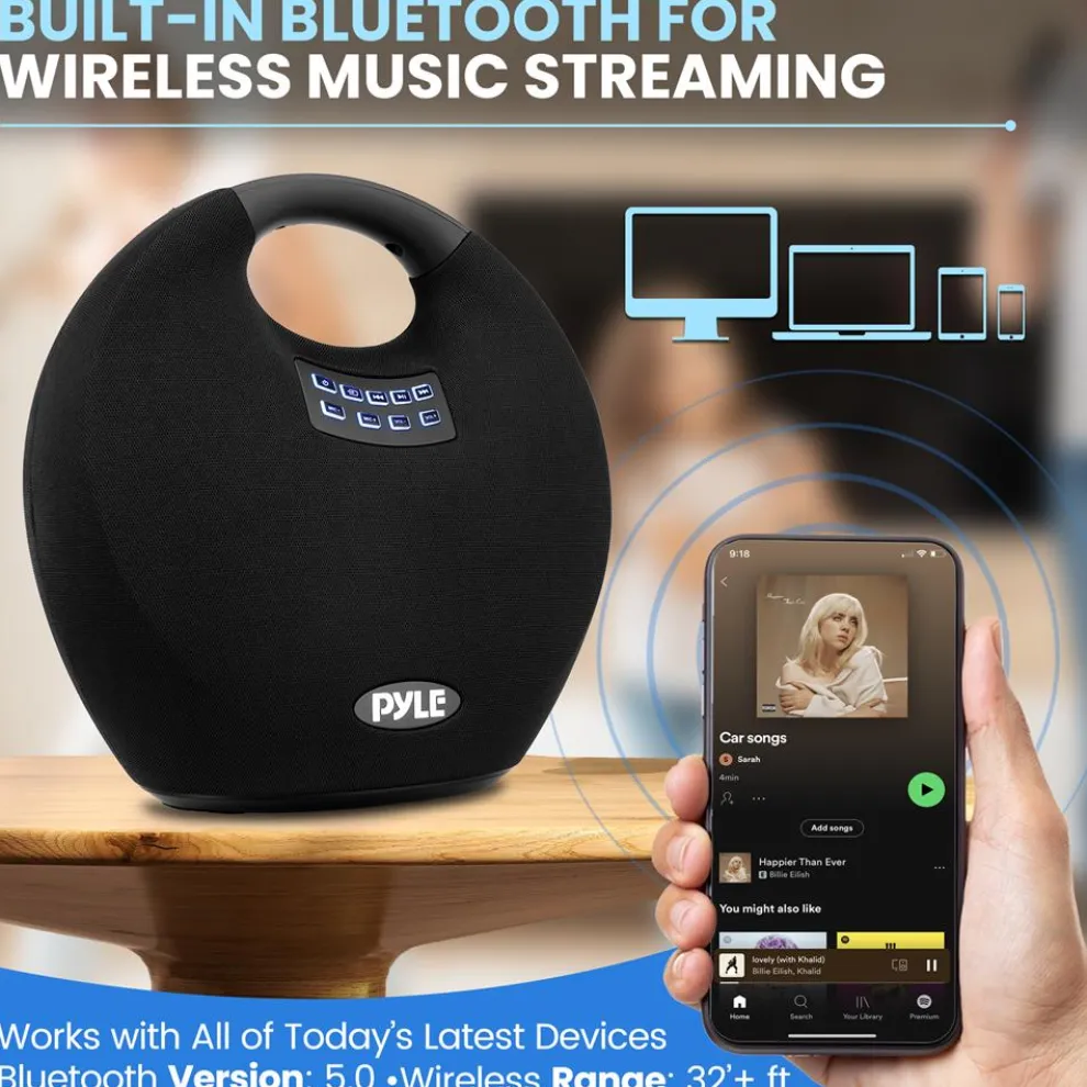 Wireless Bluetooth Speaker, Clear Sound, 220W Waterproof, Portable