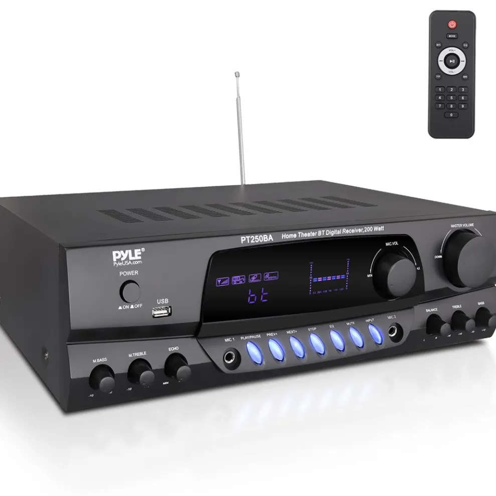 Wireless Bluetooth Streaming Stereo Receiver Amplifier with FM