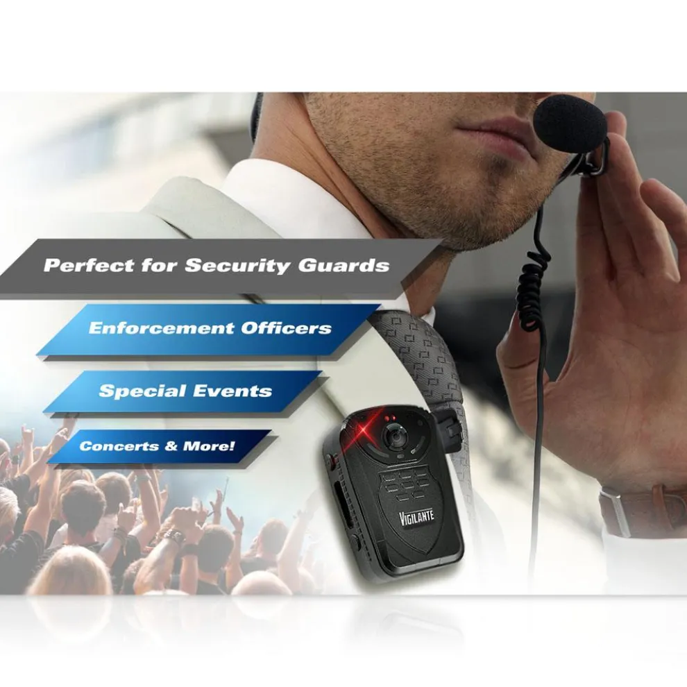 Wireless Body Camera, HD Video, Night Vision, 16GB Memory, Water Resistant