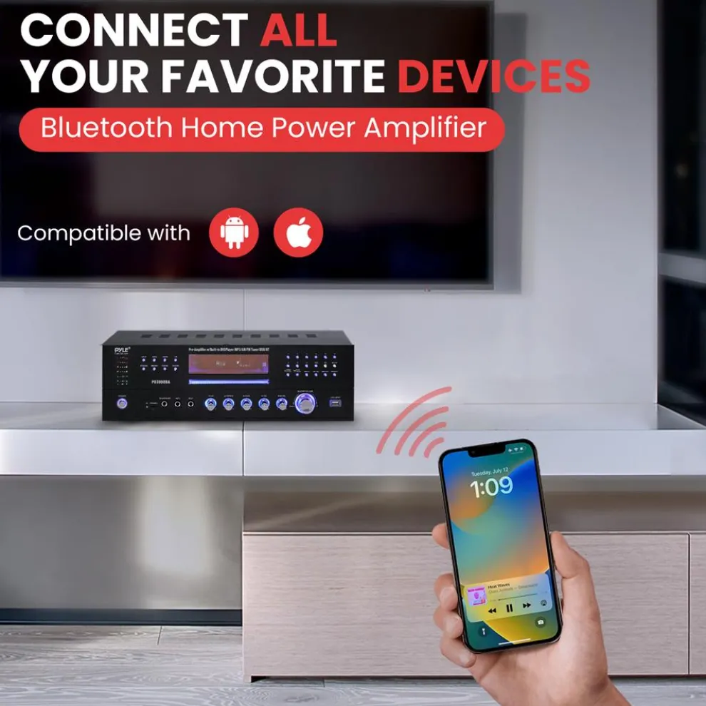 Wireless Bt Home Theater Amplifier Recei
