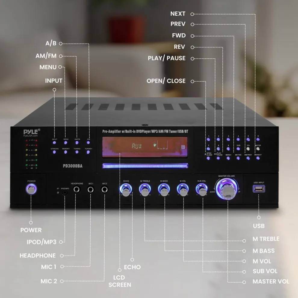 Wireless Bt Home Theater Amplifier Recei