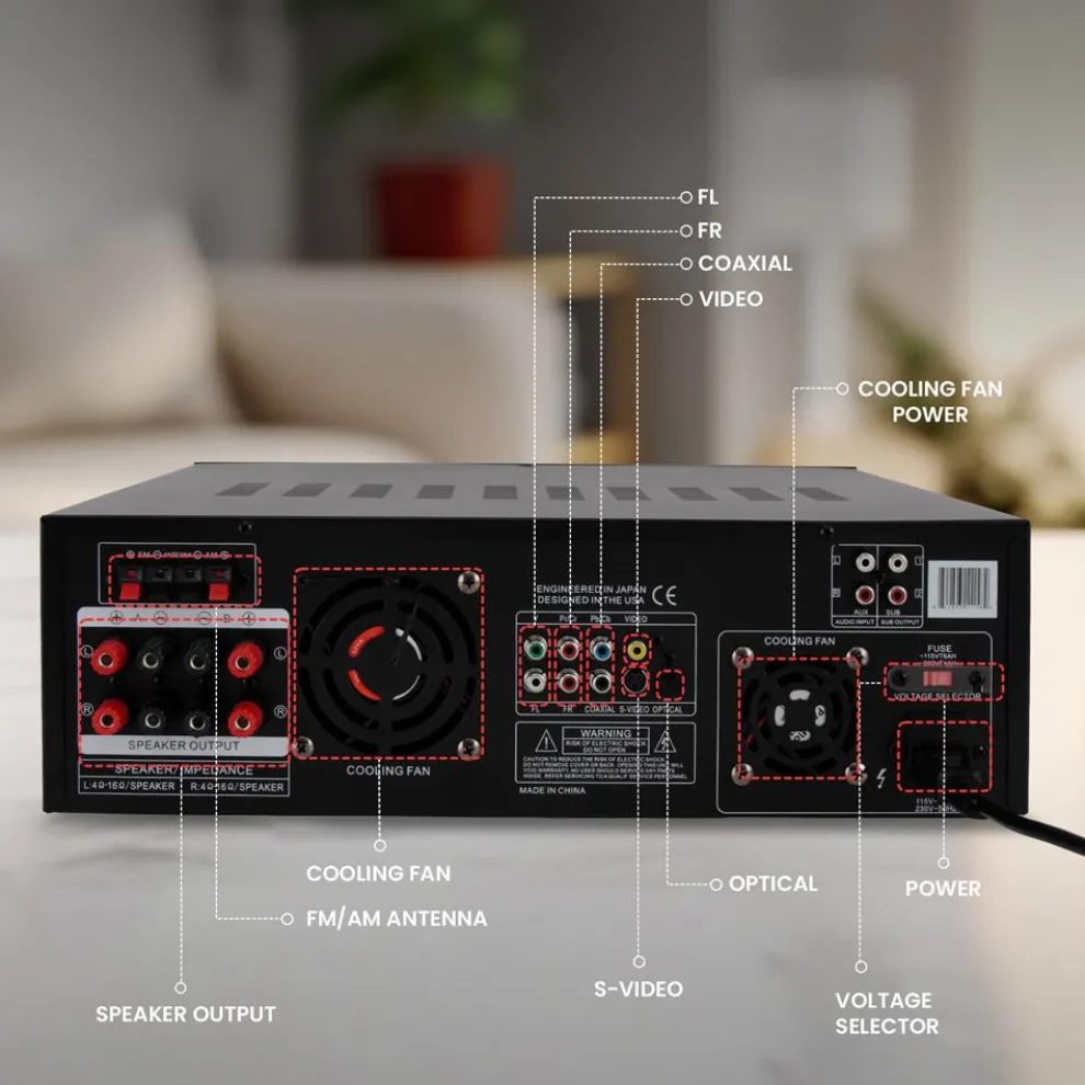 Wireless Bt Home Theater Amplifier Recei