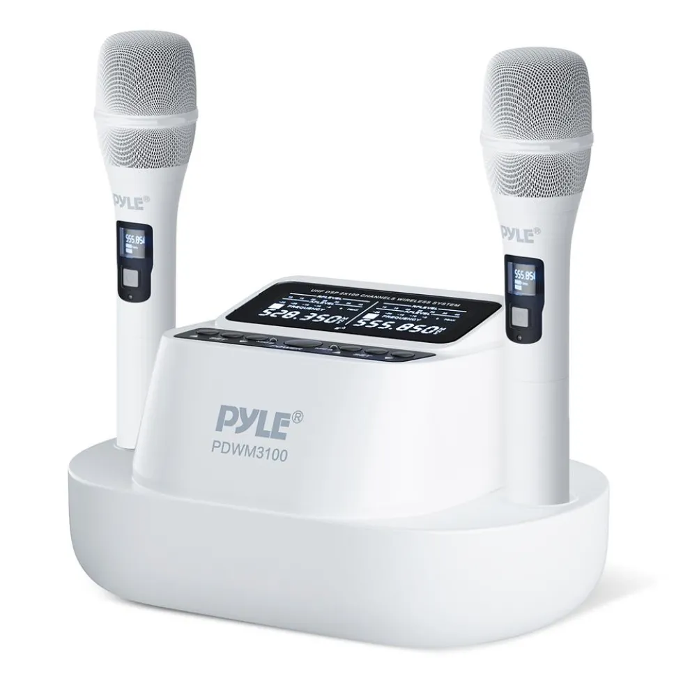 Wireless Mic System 160ft Range Rechargeable UHF Receiver 100 Channels