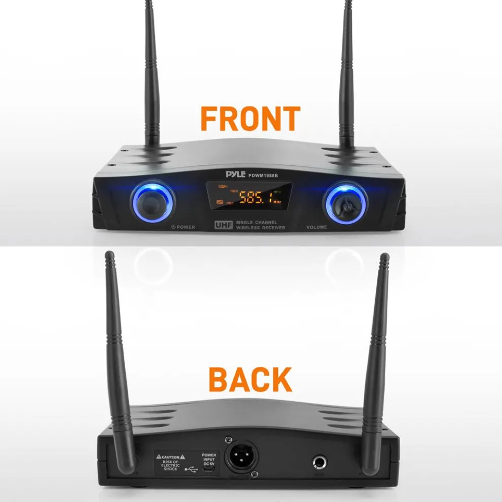 Wireless Mic System - Pro Audio, UHF, USB Powered, Compact Design