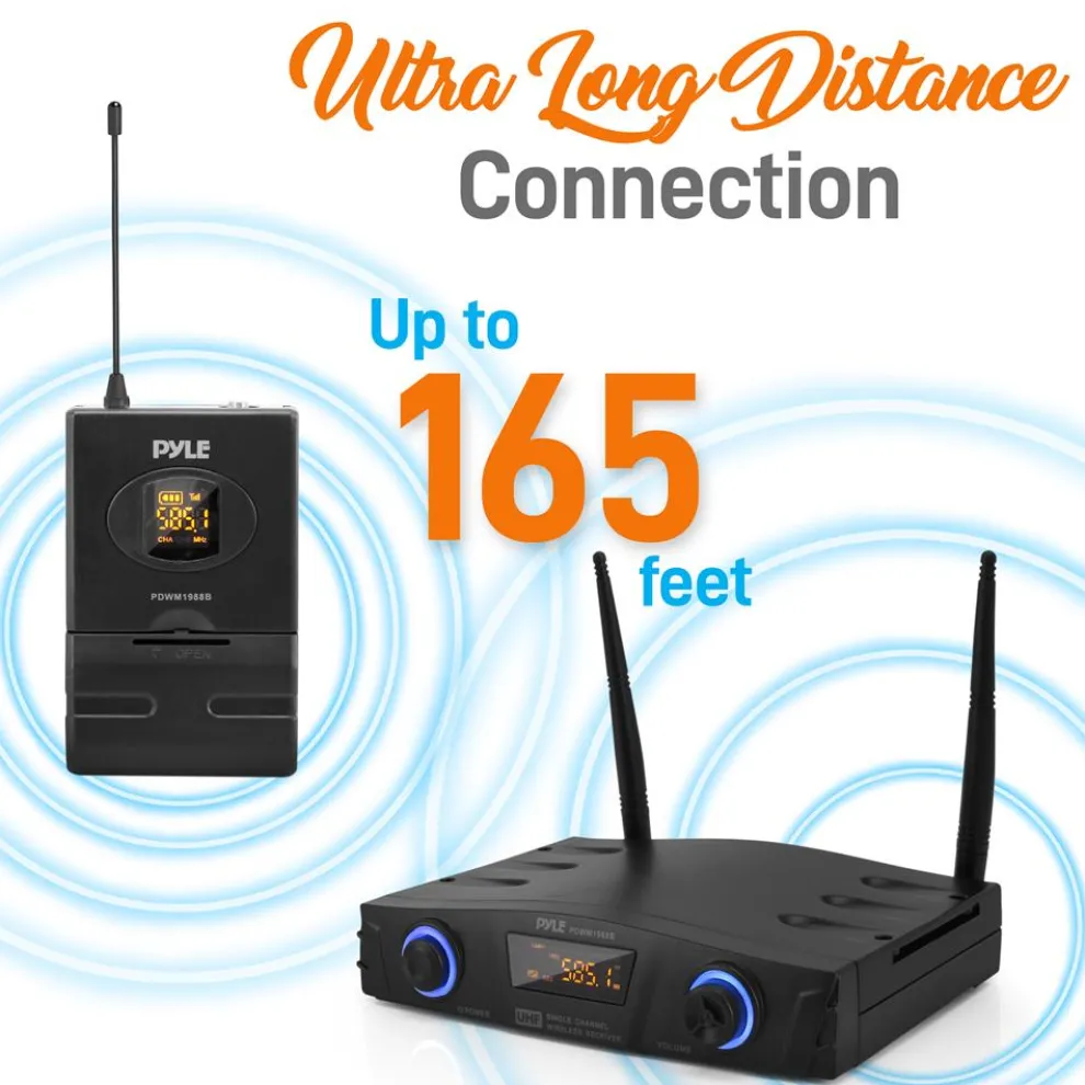 Wireless Mic System - Pro Audio, UHF, USB Powered, Compact Design