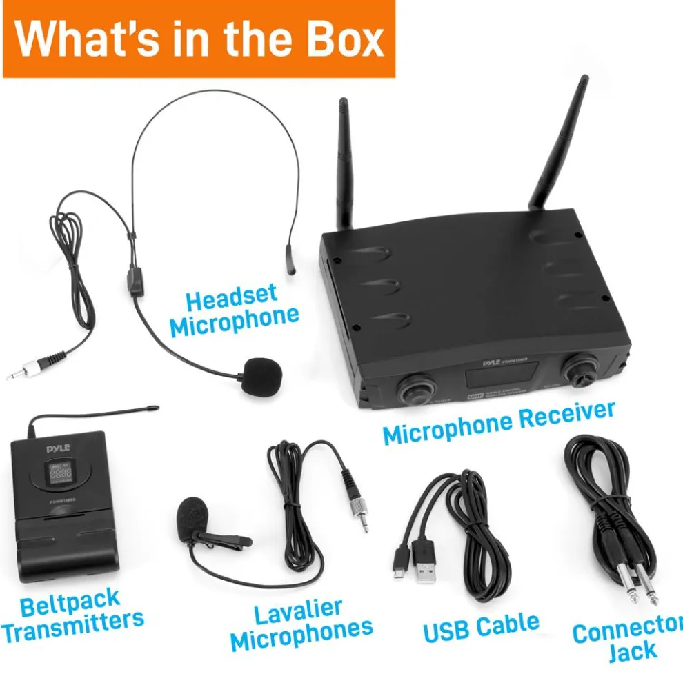 Wireless Mic System - Pro Audio, UHF, USB Powered, Compact Design