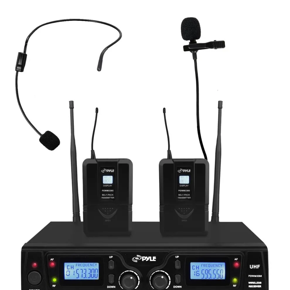 Wireless Mic System 16-Channel UHF LCD Display Rack Mountable