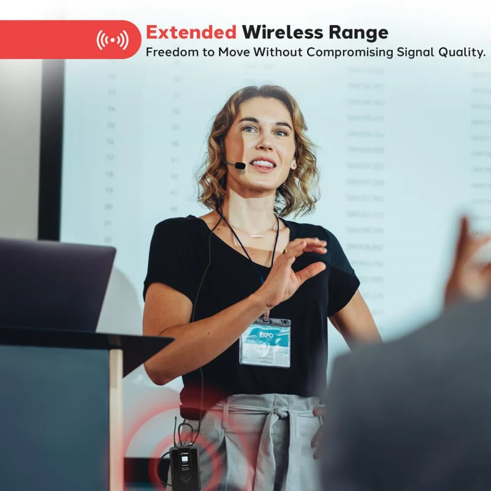 Wireless Mic System 16-Channel UHF LCD Display Rack Mountable