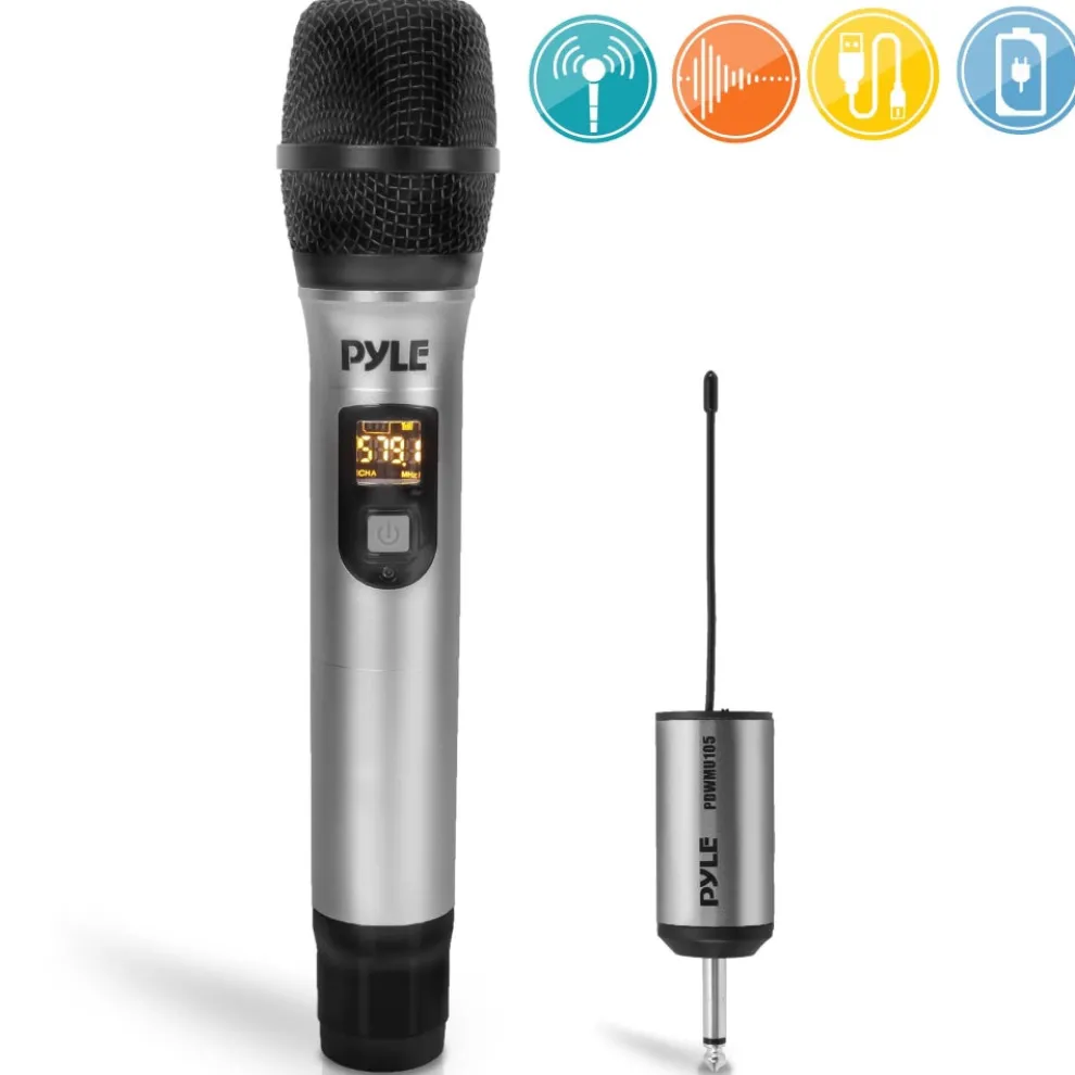 Wireless Microphone System - Crisp Audio - UHF Band - Battery Operated