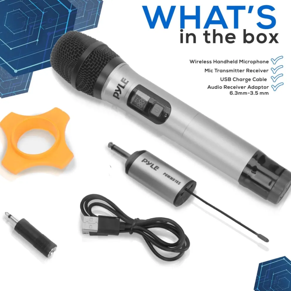 Wireless Microphone System - Crisp Audio - UHF Band - Battery Operated