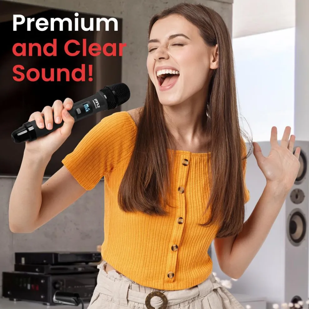 Wireless Microphone System 4-Channel UHF Low Distortion Quad Set