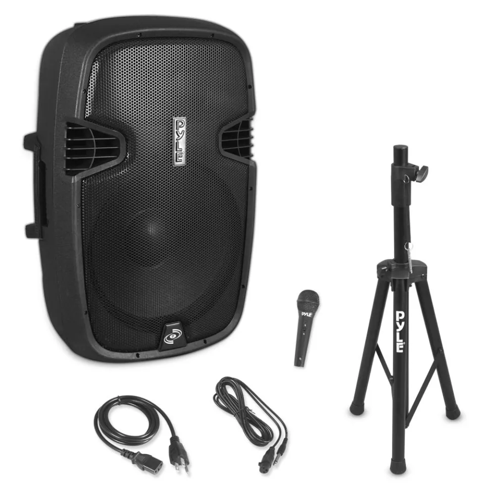 Wireless PA Speaker System 1500W Bluetooth 15" Woofer USB/SD Readers