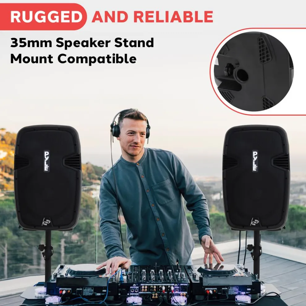 Wireless PA System Kit 1800W - Bluetooth, Dual 12
