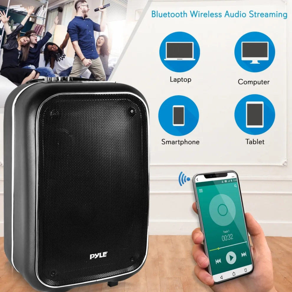 Wireless Portable PA Speaker - 400W Rechargeable Bluetooth System