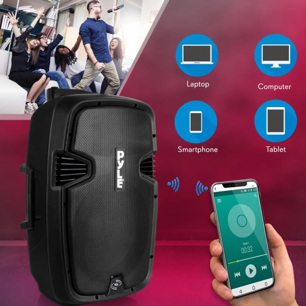 Wireless Portable PA Speaker 1000W Bluetooth 12