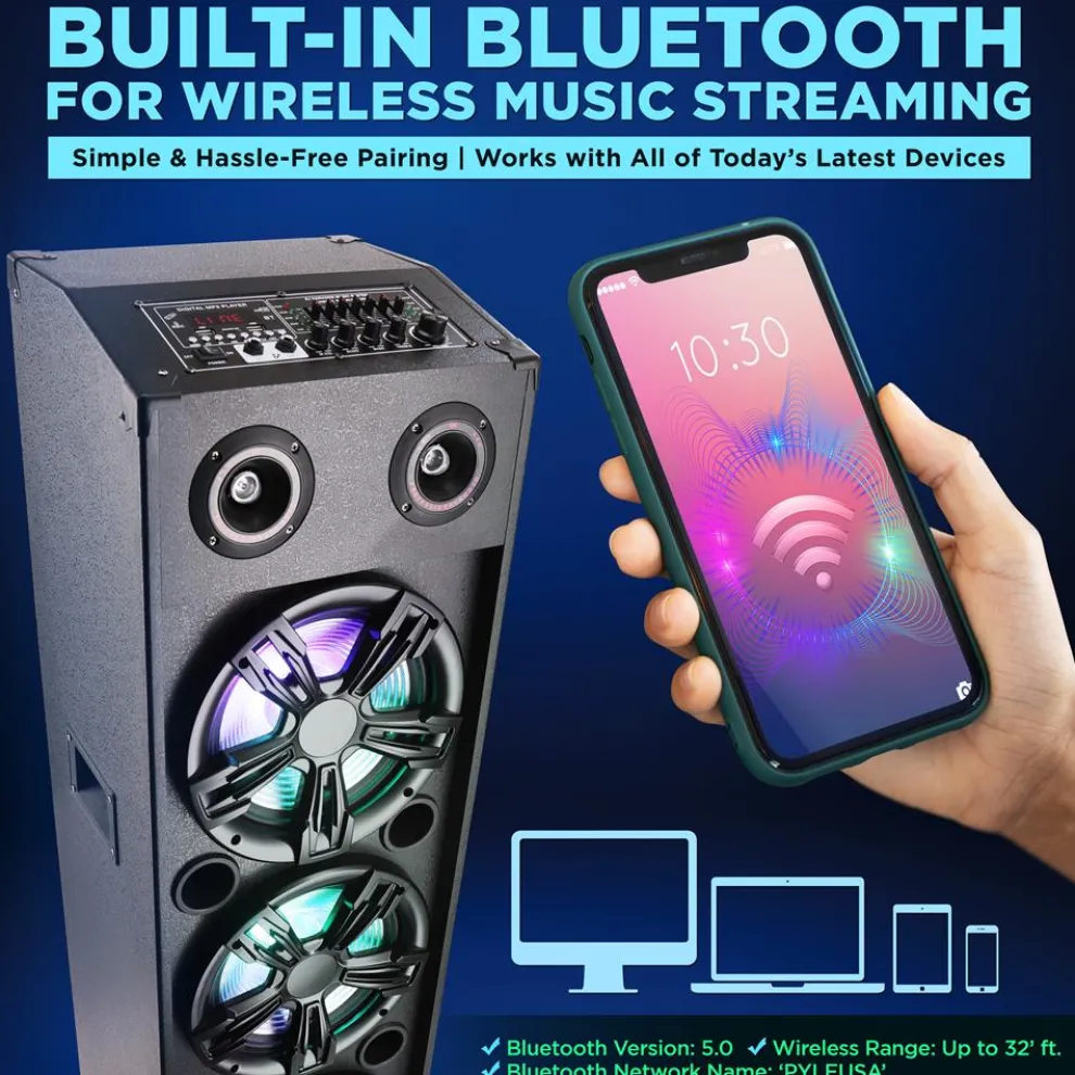 3X10” Wireless Karaoke Pa Speaker System