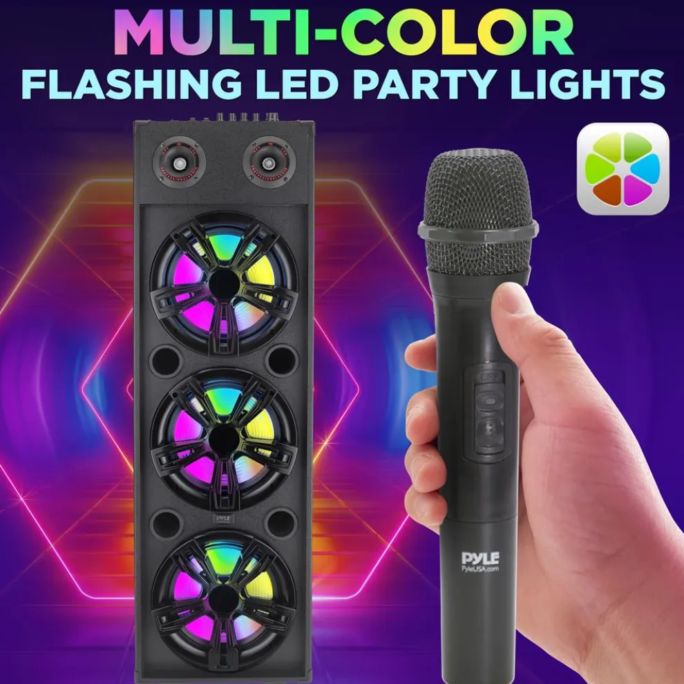 3X10” Wireless Karaoke Pa Speaker System
