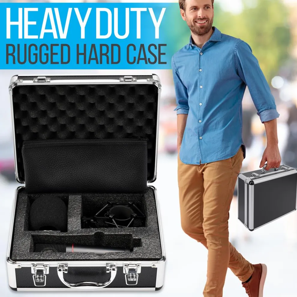 XLR Condenser Microphone Kit - Studio Quality, 34mm Capsule, Metal Alloy