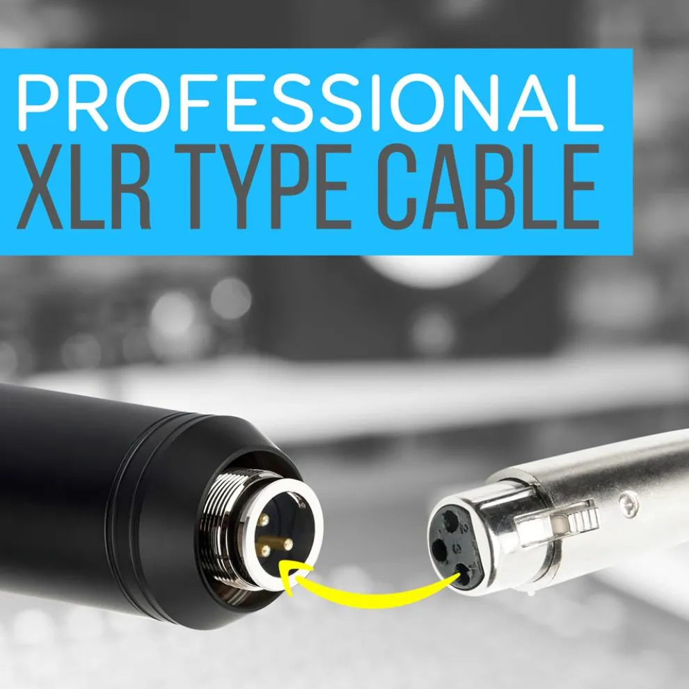 XLR Condenser Microphone Kit - Studio Quality, 34mm Capsule, Metal Alloy